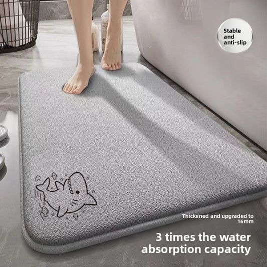Absorbent Non-Slip Bathroom Floor Mat – Quick-Dry Plush Bath Rug