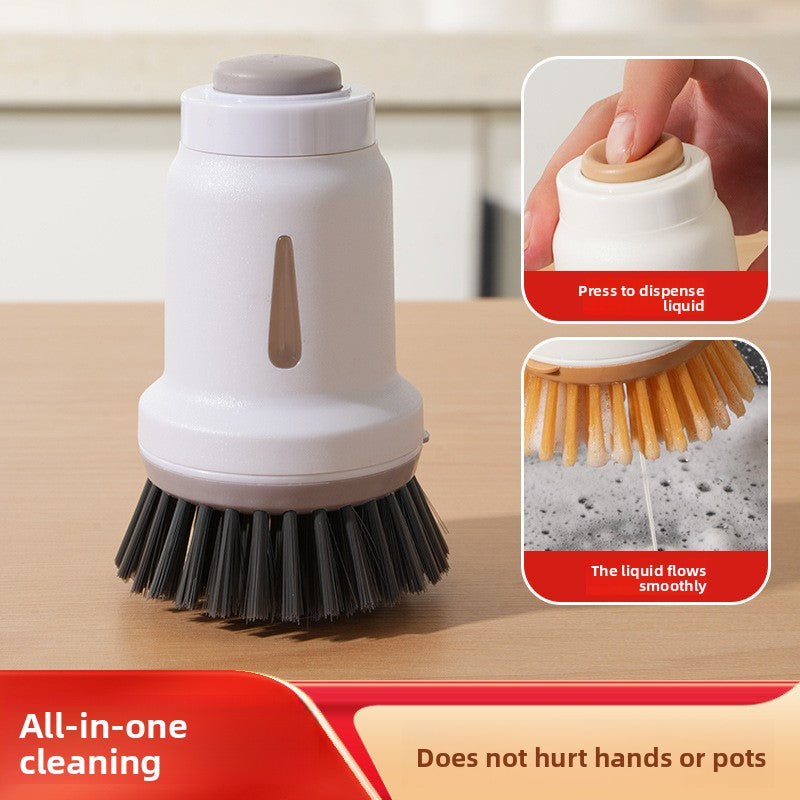 Automatic Liquid Dispensing Pot Cleaning Brush – Soap-Dispensing Scrubber