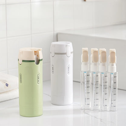 4-in-1 Travel Dispensing Bottle – Portable Leak-Proof Toiletries Organizer
