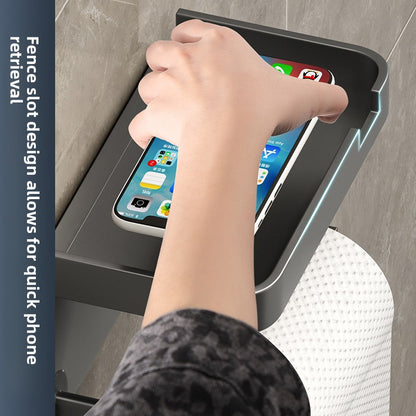 Wall-Mounted Tissue Box Holder – Plastic Bathroom Storage Rack & Dispenser
