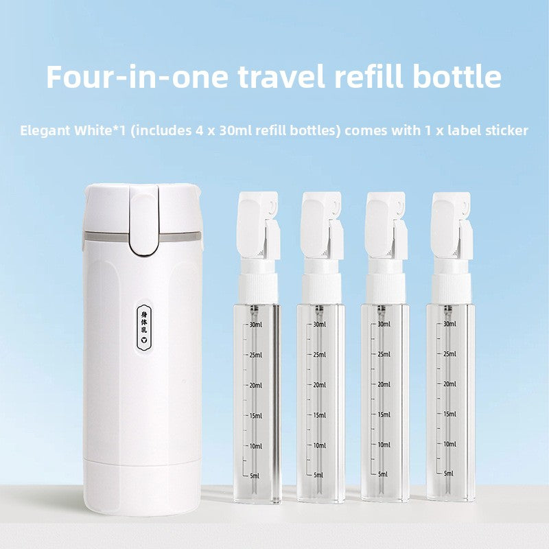 4-in-1 Travel Dispensing Bottle – Portable Leak-Proof Toiletries Organizer