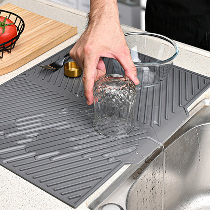 Silicone Kitchen Drain Pad – Heat-Resistant Non-Slip Drying Mat