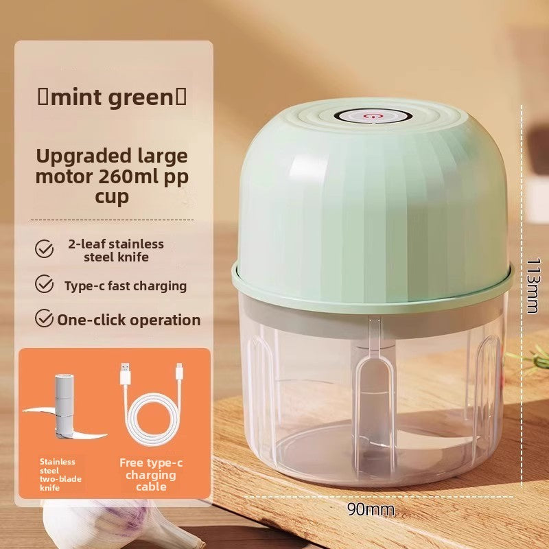 Electric Garlic Mincer USB – Cordless Mini Food Chopper & Grinder
