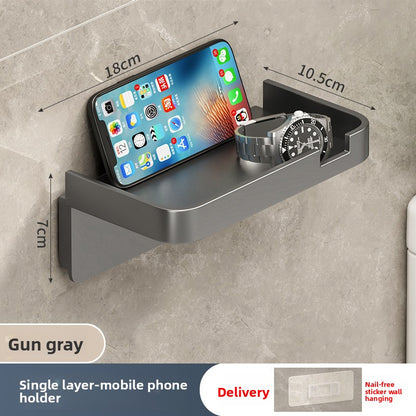 Wall-Mounted Tissue Box Holder – Plastic Bathroom Storage Rack & Dispenser