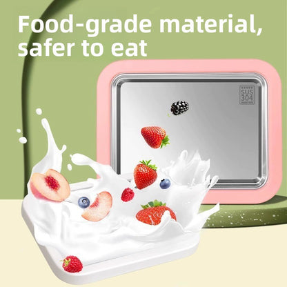 Stainless Steel Yogurt and Ice Cream Maker – Compact DIY Dessert Machine