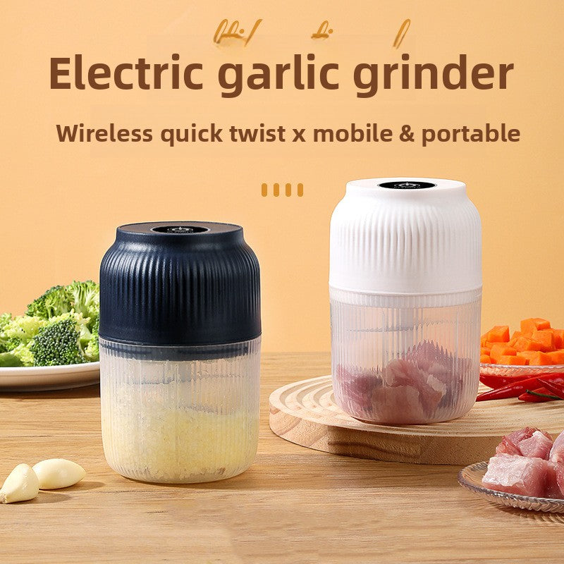 Electric Garlic Mincer USB – Cordless Mini Food Chopper & Grinder