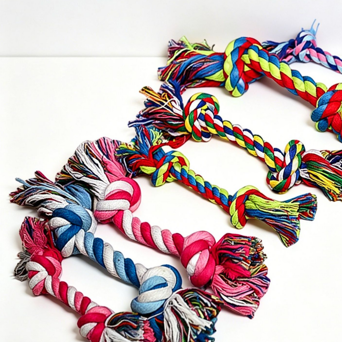Dog Chewable Toy – 18cm Durable Cotton Rope Dental Teeth Cleaning Tug Toy