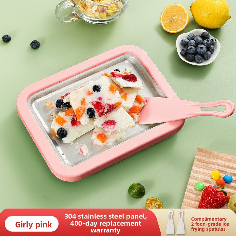 Stainless Steel Yogurt and Ice Cream Maker – Compact DIY Dessert Machine
