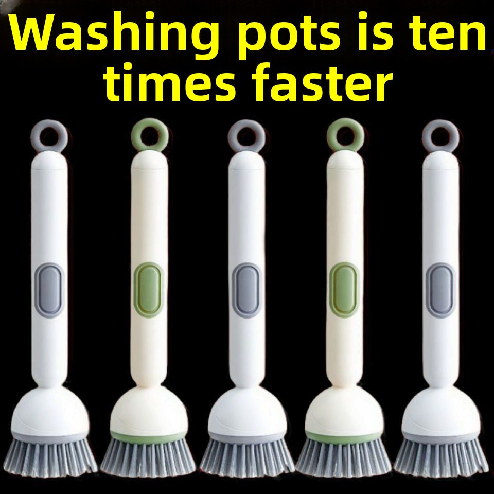 Kitchen Cleaning Brush – 360 Rotating Pot Brush with Soap Dispenser