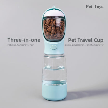 Portable Pet Water and Food Feeder Cup – 3-in-1 Travel Bottle