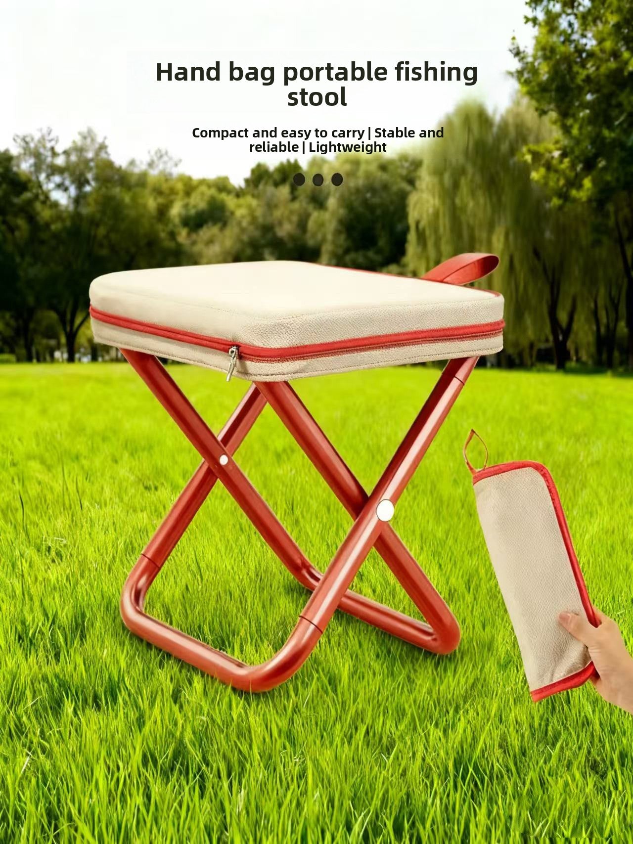 Outdoor Folding Stool – Portable Lightweight Camping & Fishing Chair