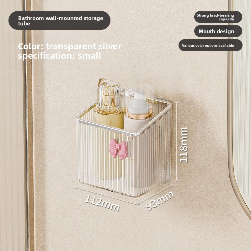 Wall-Mounted Bathroom Organizer – No-Drill Comb & Toothbrush Rack