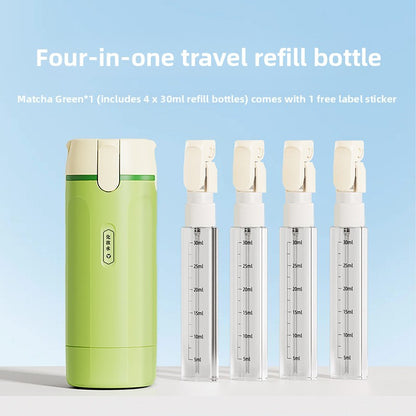 4-in-1 Travel Dispensing Bottle – Portable Leak-Proof Toiletries Organizer