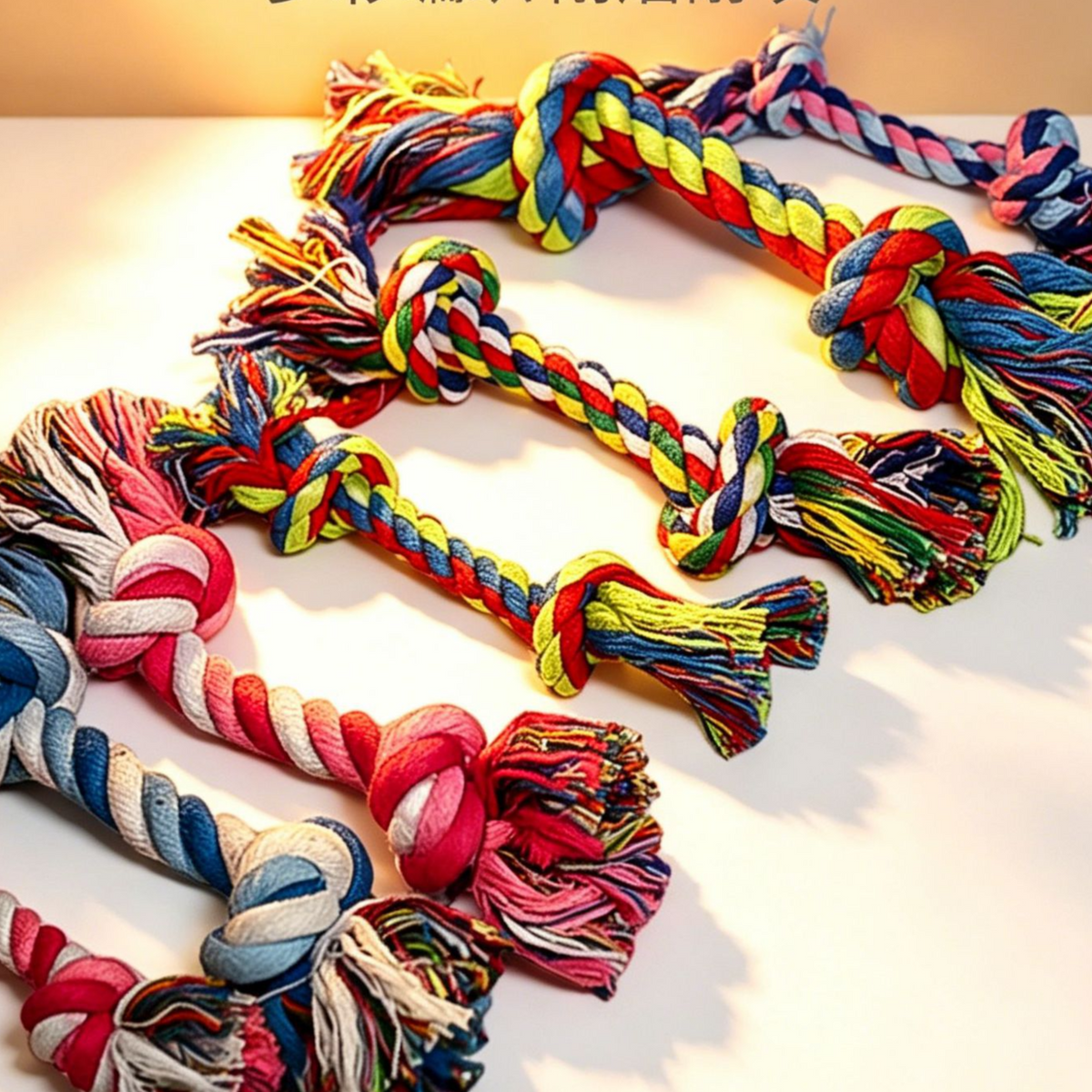 Dog Chewable Toy – 18cm Durable Cotton Rope Dental Teeth Cleaning Tug Toy
