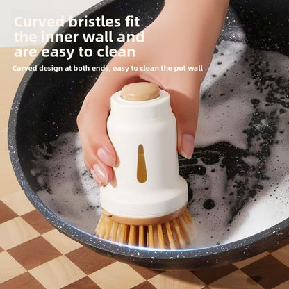 Automatic Liquid Dispensing Pot Cleaning Brush – Soap-Dispensing Scrubber