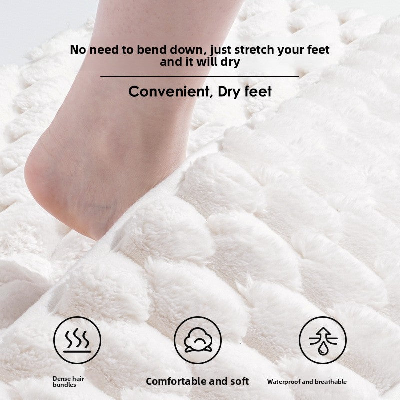 Memory Foam Bathroom Mat – Quick Dry Absorbent Non-Slip Bath Rug