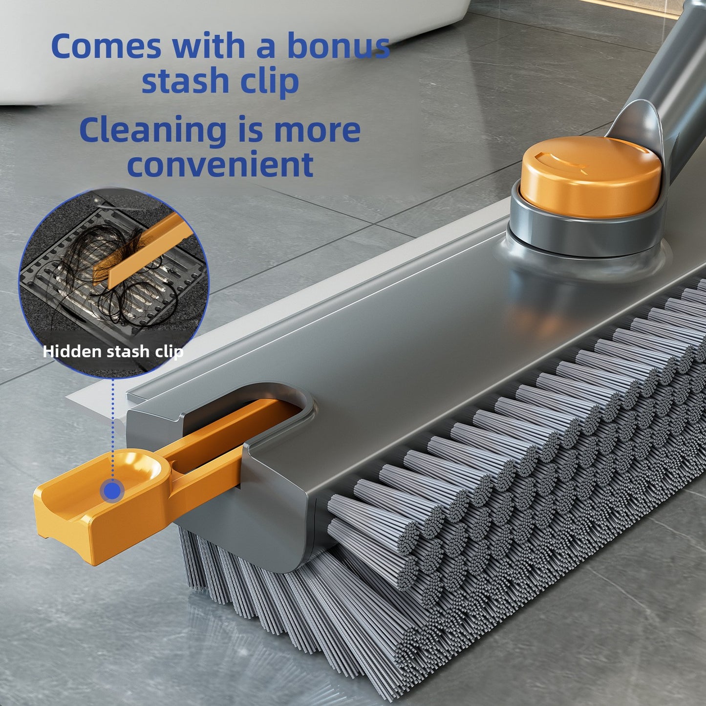 Multi-Functional Bathroom Floor Cleaning Brush – Crevice & Grout Scrubber