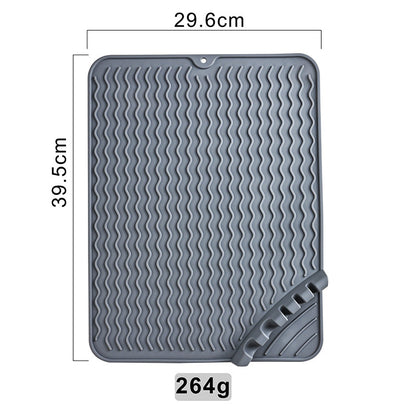 Silicone Kitchen Drain Pad – Heat-Resistant Non-Slip Drying Mat