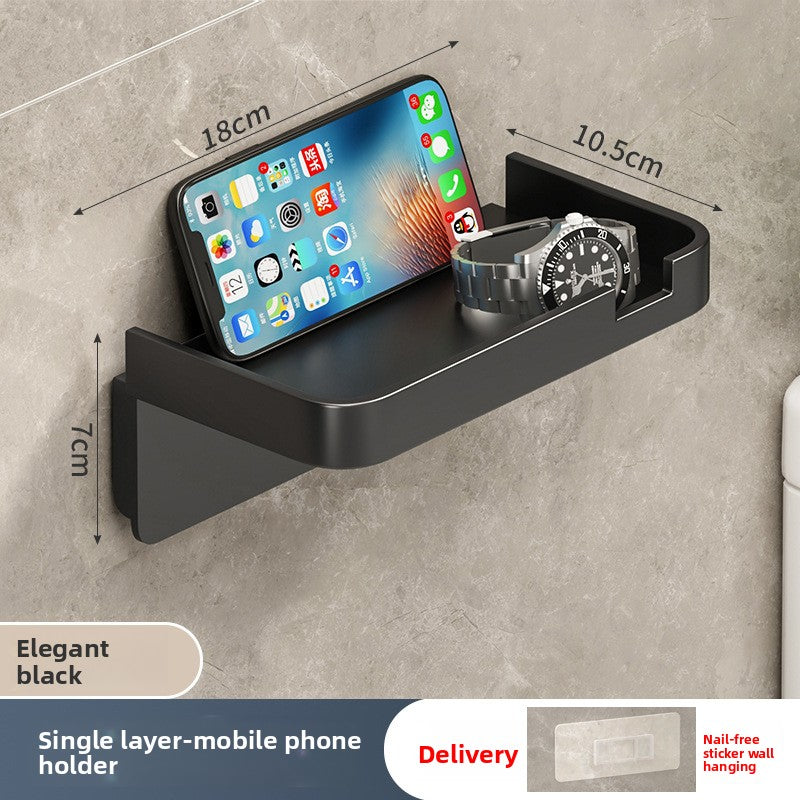 Wall-Mounted Tissue Box Holder – Plastic Bathroom Storage Rack & Dispenser