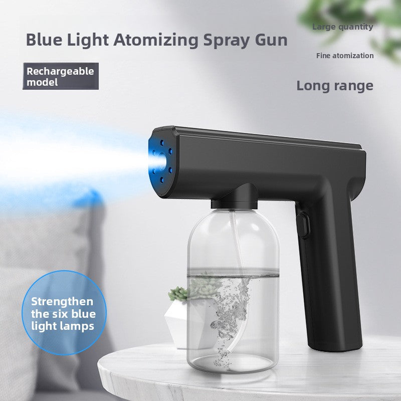 Handheld Disinfection Spray Gun – Cordless Blue Light Atomizer Sanitizer