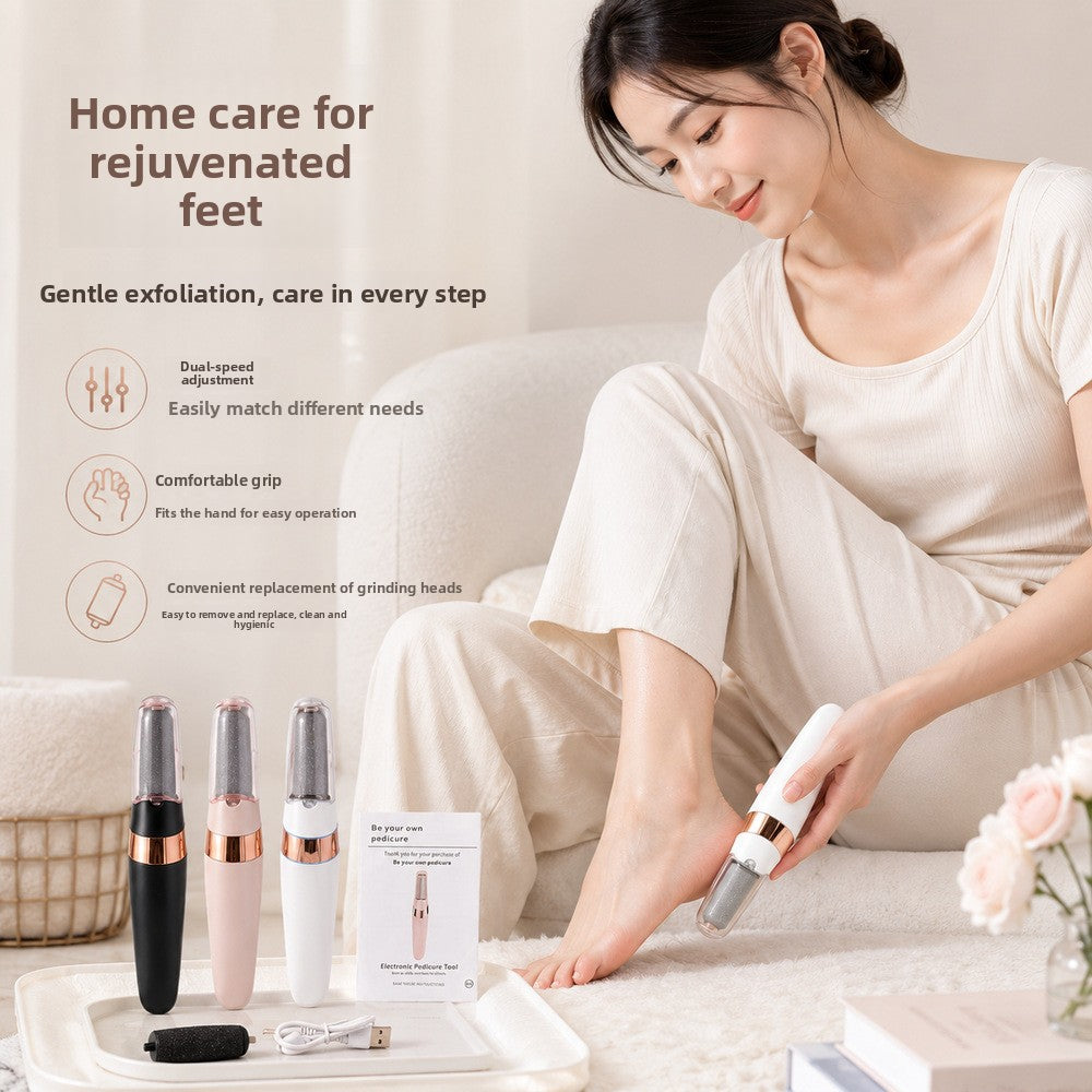 Rechargeable Electric Foot Grinder & Callus Remover – USB Cordless Pedicure Tool