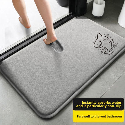 Absorbent Non-Slip Bathroom Floor Mat – Quick-Dry Plush Bath Rug