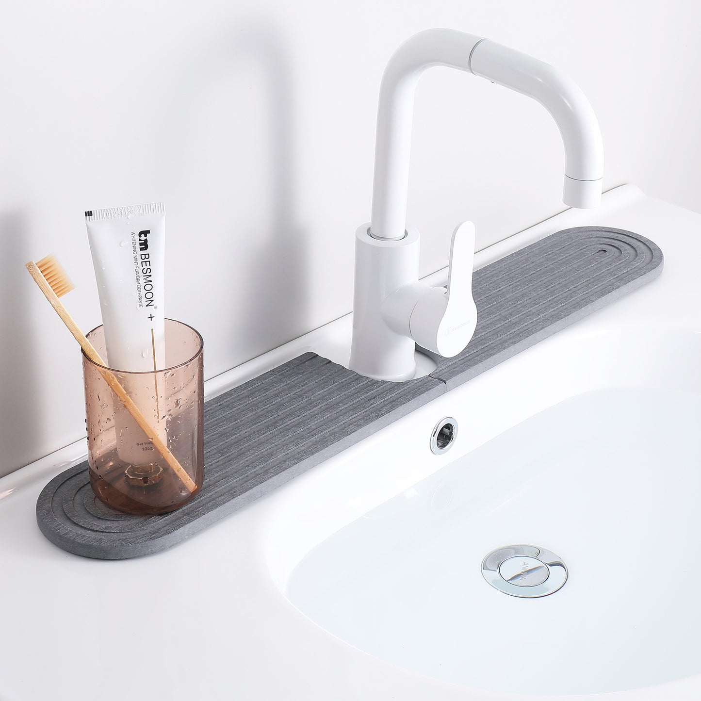 Diatom Mud Absorbent Sink Pad – Quick-Drying Faucet Splash Catcher