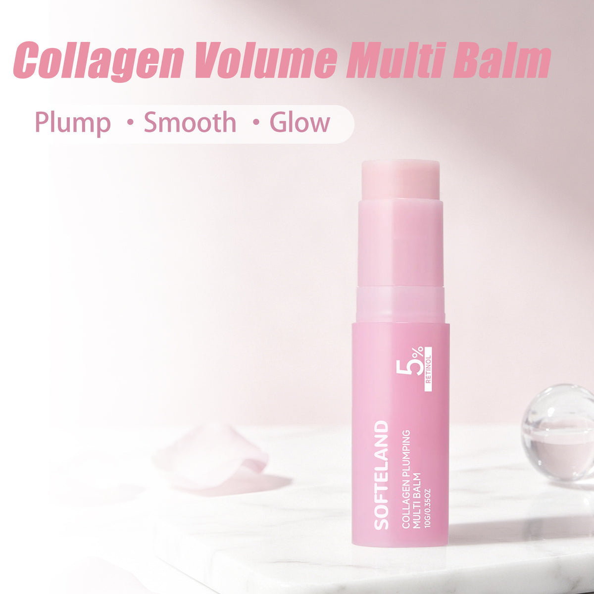 PDRN Pink Collagen Multi-Effect Skin Balm – 10g Anti-Aging Moisture Stick