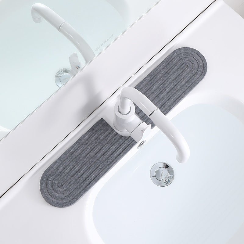 Diatom Mud Absorbent Sink Pad – Quick-Drying Faucet Splash Catcher