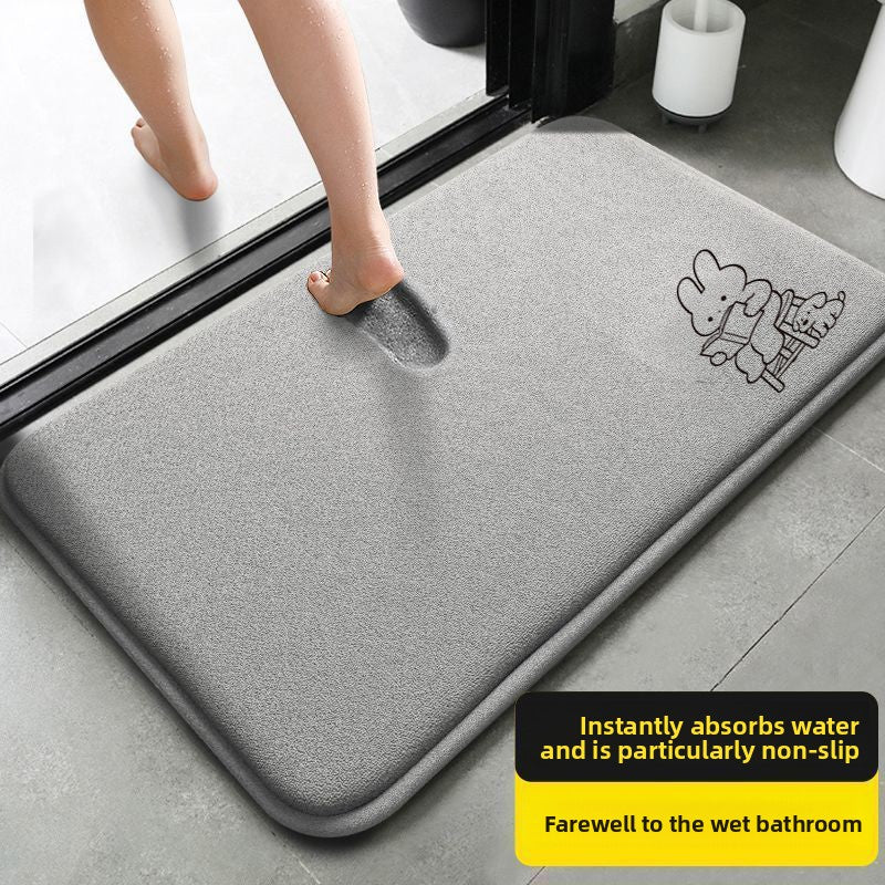 Absorbent Non-Slip Bathroom Floor Mat – Quick-Dry Plush Bath Rug
