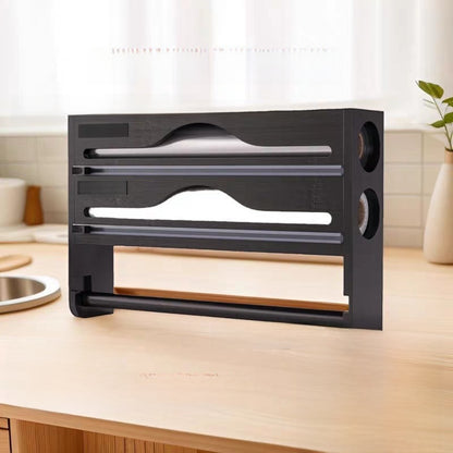 Wooden Wall-Mount Kitchen Storage Cutter Box – Foil & Wrap Dispenser