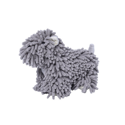 Cartoon Puppy Chenille Hand Towel – Soft Absorbent Hanging Towel