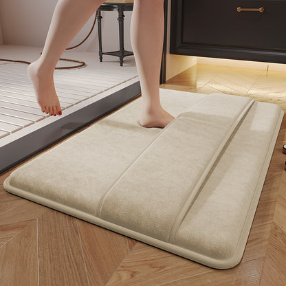 Memory Foam Bathroom Mat – Quick Dry Absorbent Non-Slip Bath Rug
