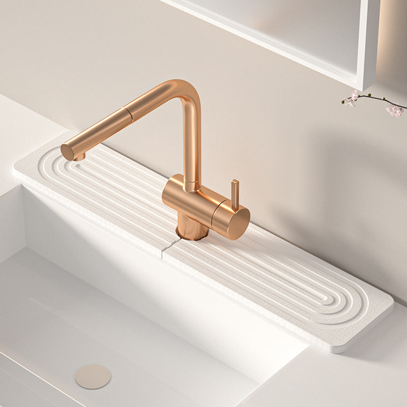 Absorbent Diatomite Faucet Mat – Quick-Drying Stone Sink Splash Guard