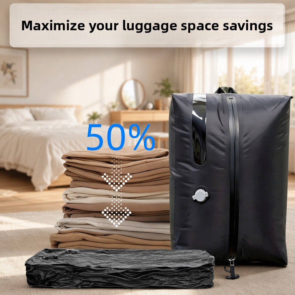 Vacuum Compression Storage Travel Bag – Waterproof Luggage Organizer with Pump