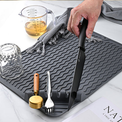 Silicone Kitchen Drain Pad – Heat-Resistant Non-Slip Drying Mat