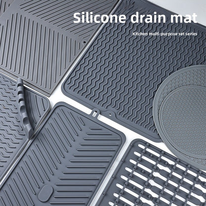 Silicone Kitchen Drain Pad – Heat-Resistant Non-Slip Drying Mat