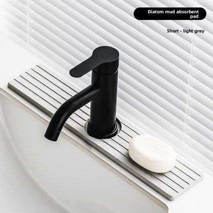 Absorbent Diatomite Faucet Mat – Quick-Drying Stone Sink Splash Guard