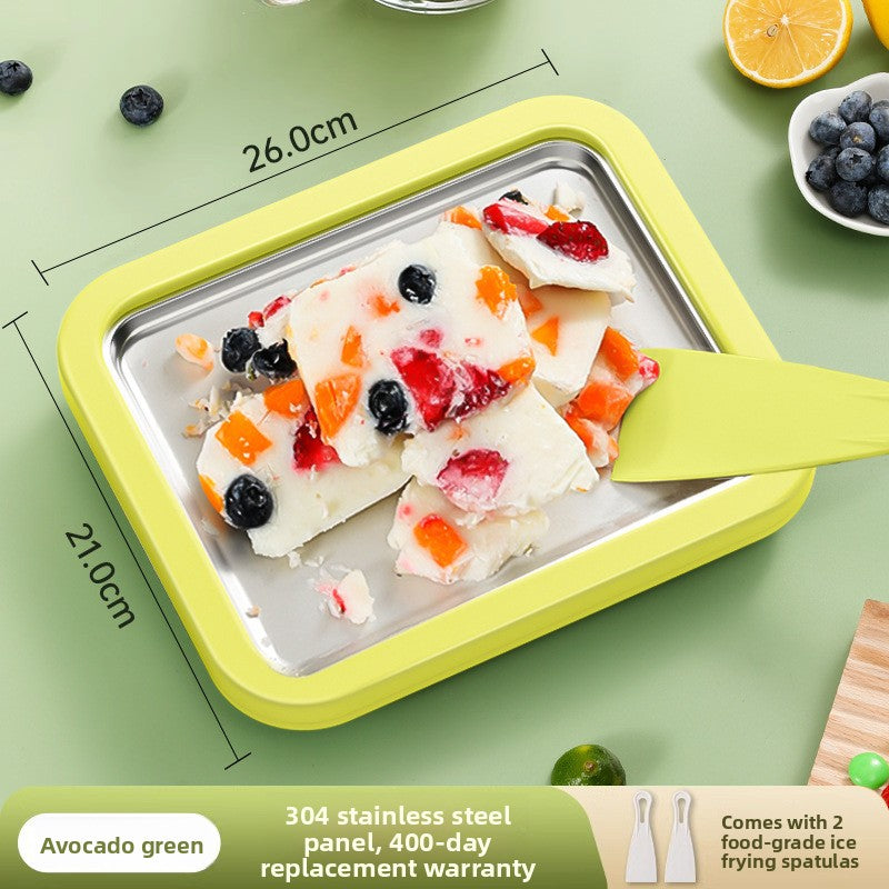 Stainless Steel Yogurt and Ice Cream Maker – Compact DIY Dessert Machine