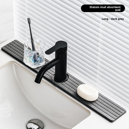 Absorbent Diatomite Faucet Mat – Quick-Drying Stone Sink Splash Guard