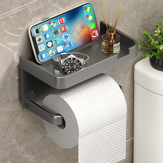 Wall-Mounted Tissue Box Holder – Plastic Bathroom Storage Rack & Dispenser