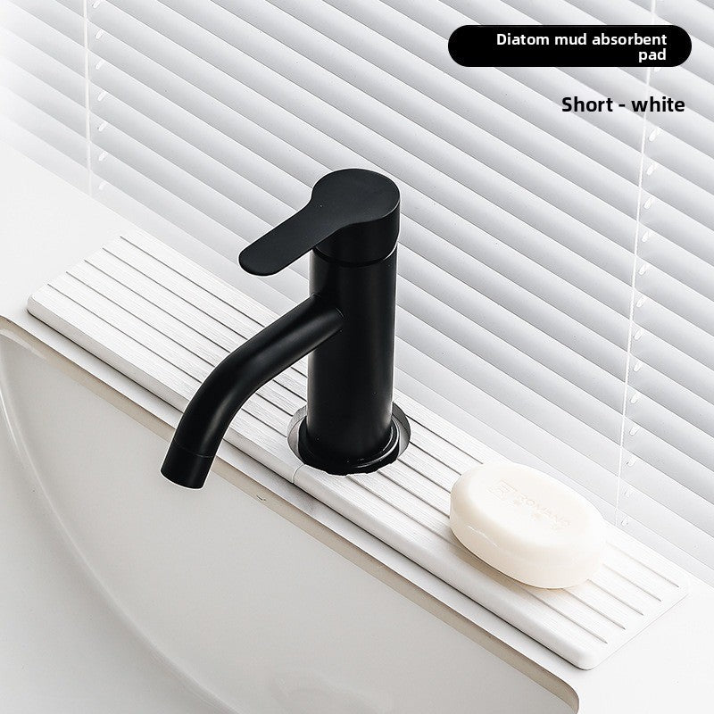 Absorbent Diatomite Faucet Mat – Quick-Drying Stone Sink Splash Guard