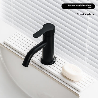 Absorbent Diatomite Faucet Mat – Quick-Drying Stone Sink Splash Guard