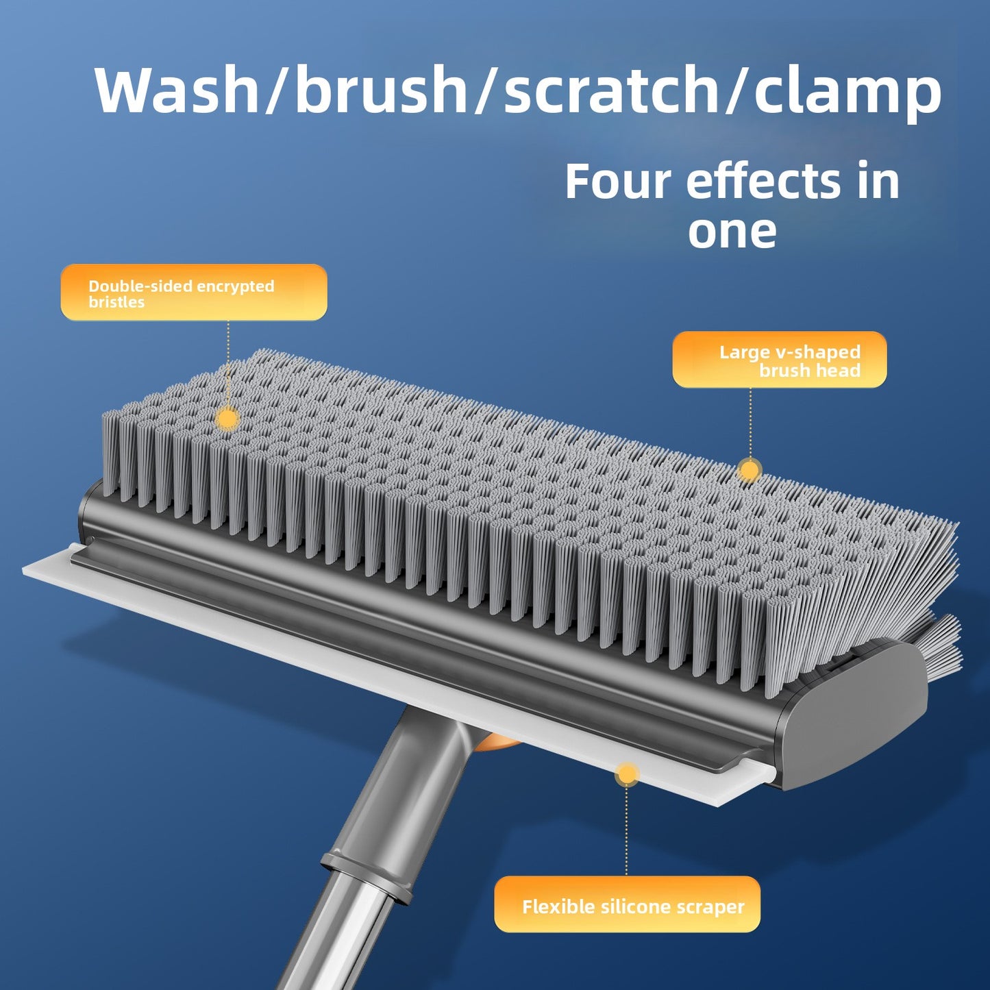 Multi-Functional Bathroom Floor Cleaning Brush – Crevice & Grout Scrubber