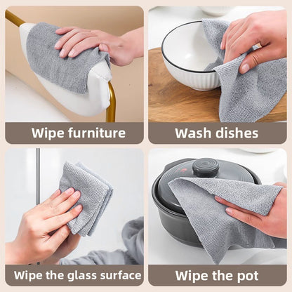 Reusable Microfiber Kitchen Cleaning Cloths – Washable Dish Towels in Box
