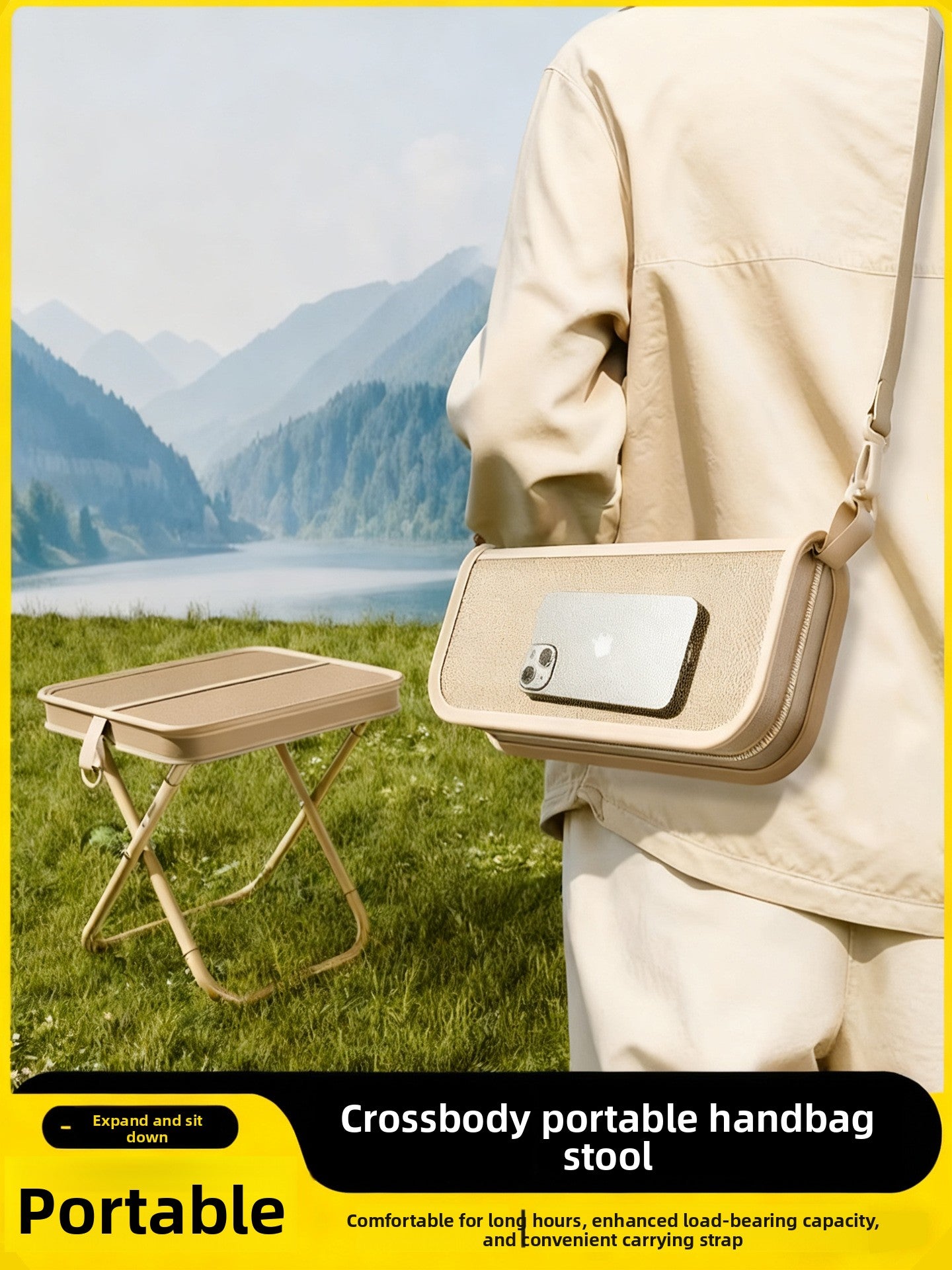Outdoor Folding Stool – Portable Lightweight Camping & Fishing Chair