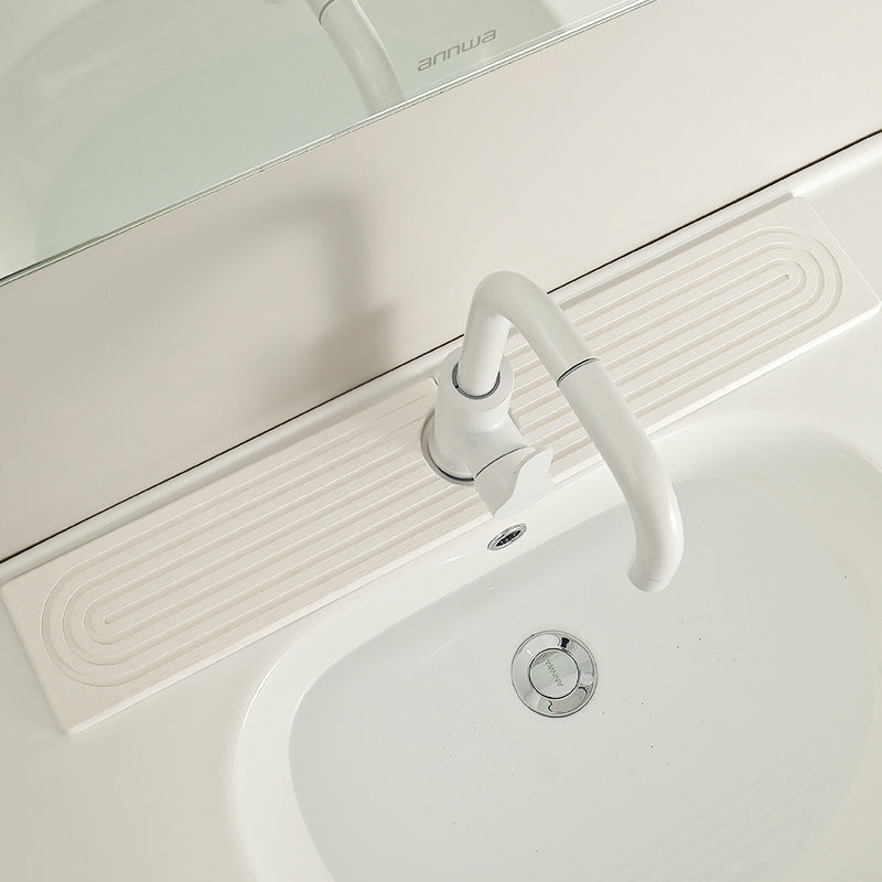Absorbent Diatomite Faucet Mat – Quick-Drying Stone Sink Splash Guard