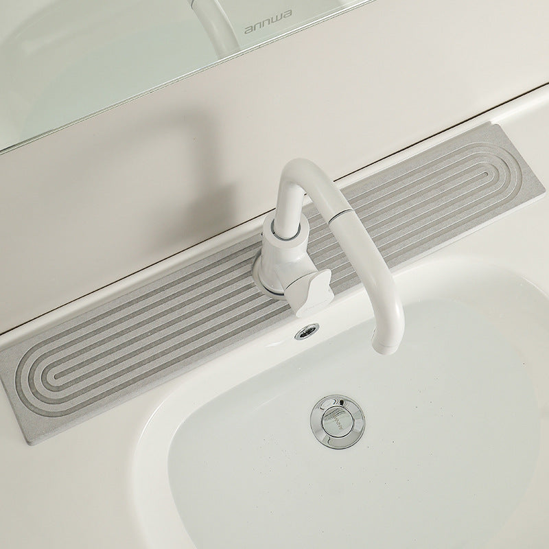 Absorbent Diatomite Faucet Mat – Quick-Drying Stone Sink Splash Guard